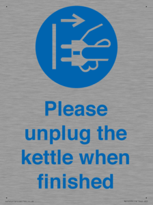 Please unplug the kettle when finished